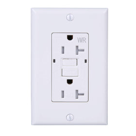 LGL GFCI outlet back wiring area for secure installation