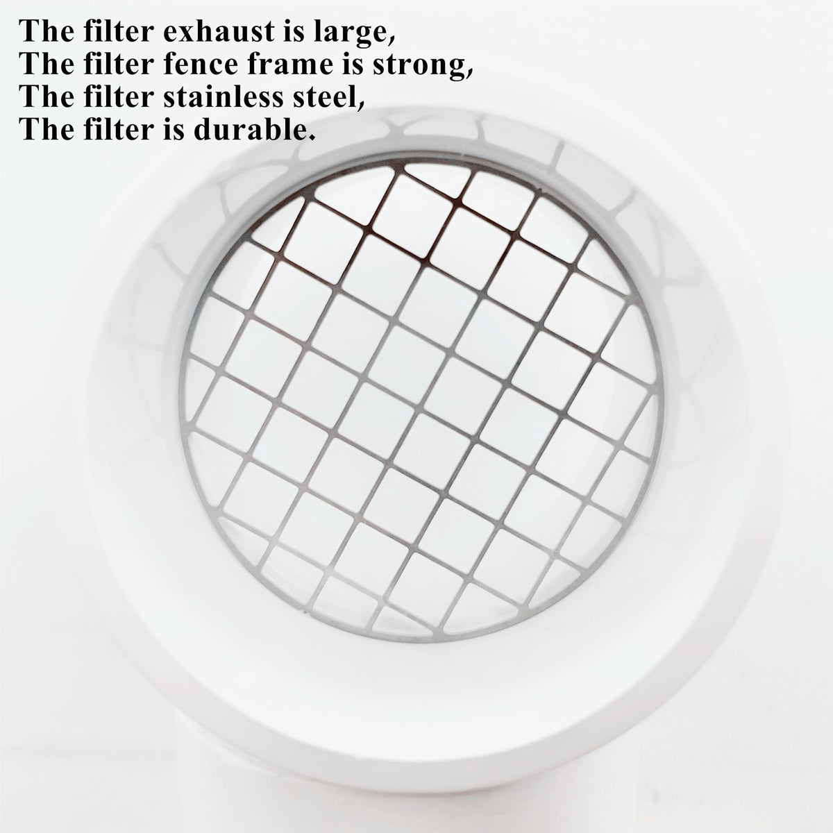 LGQF-LL grid-pattern vent screen ensures airflow while catching debris.