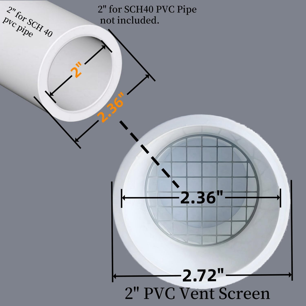 Push-in installation demo showing quick setup for 2-inch PVC pipes.