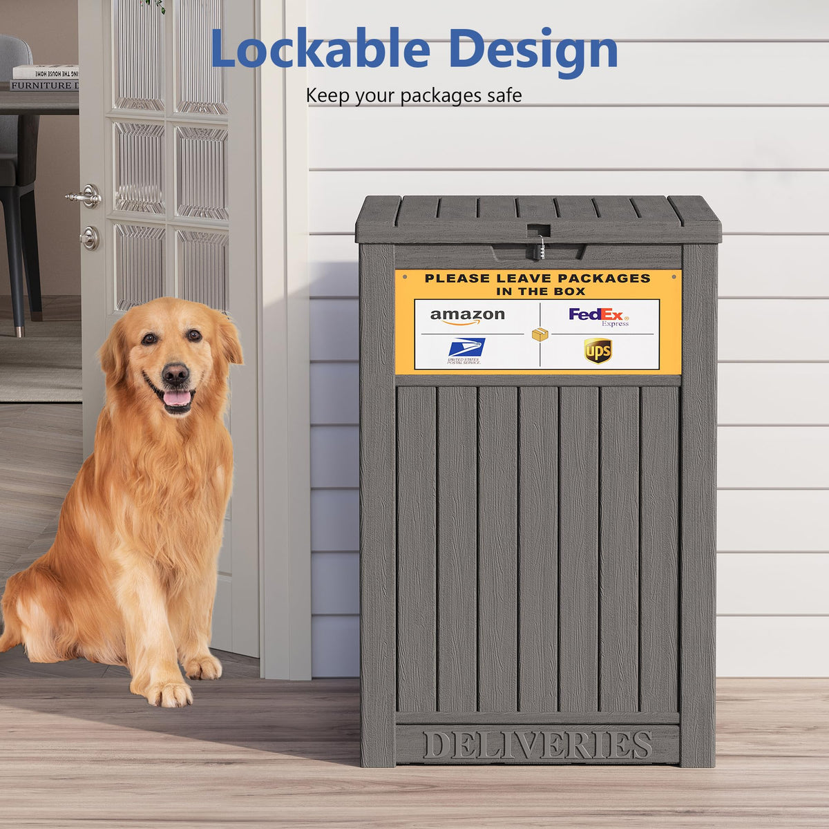 LHBGO Upgrade outdoor resin construction resists weather elements.