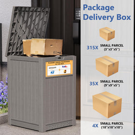 LHBGO Upgrade side panel highlights sturdy outdoor storage option.