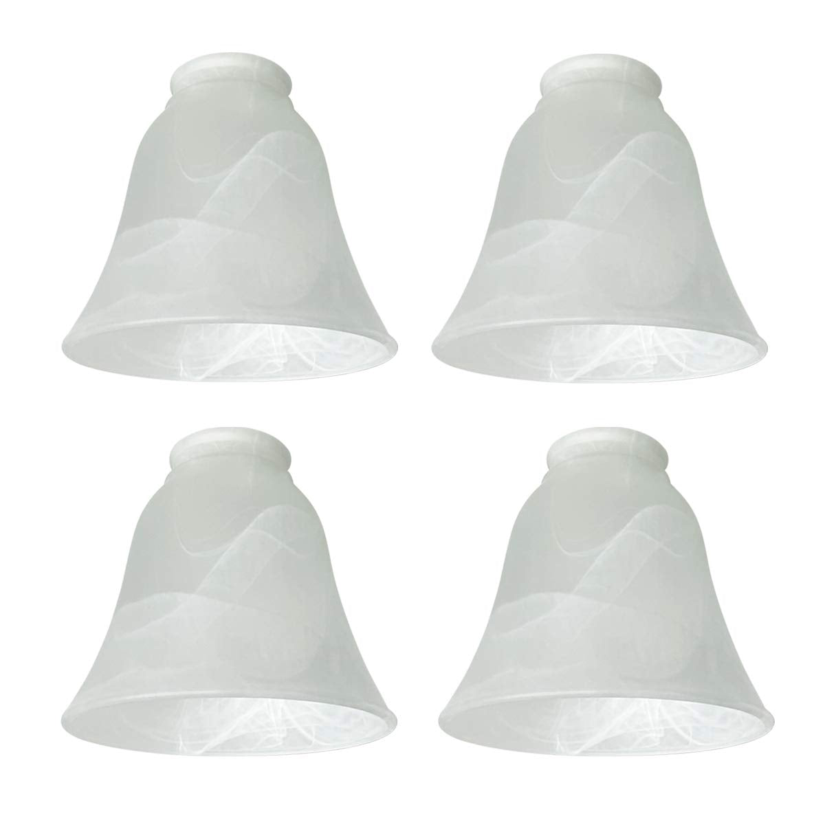 LHLYCLX alabaster ceiling fan globes front view for softer lighting and classic style.