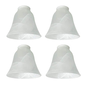 LHLYCLX alabaster ceiling fan globes front view for softer lighting and classic style.