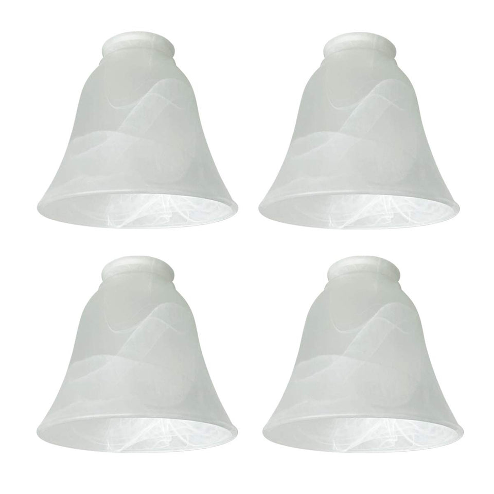 LHLYCLX alabaster ceiling fan globes front view for softer lighting and classic style.