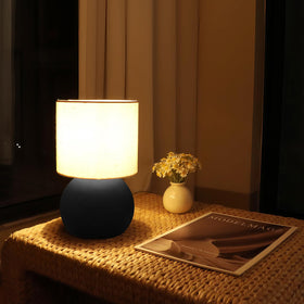 LHYueTong cotton linen shade diffuses warm light for reading and relaxation.