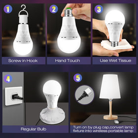 LHZHENG emergency bulb battery backup supports up to 14 hours