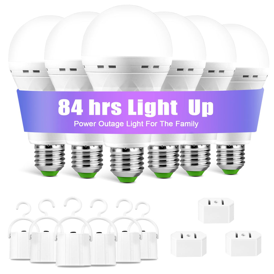 LHZHENG emergency rechargeable light bulb pack provides long lasting illumination during outages