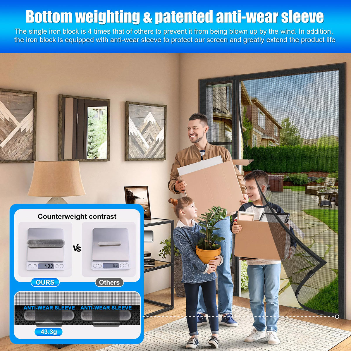 1.5-inch adhesive belt strengthens the frame for longevity.