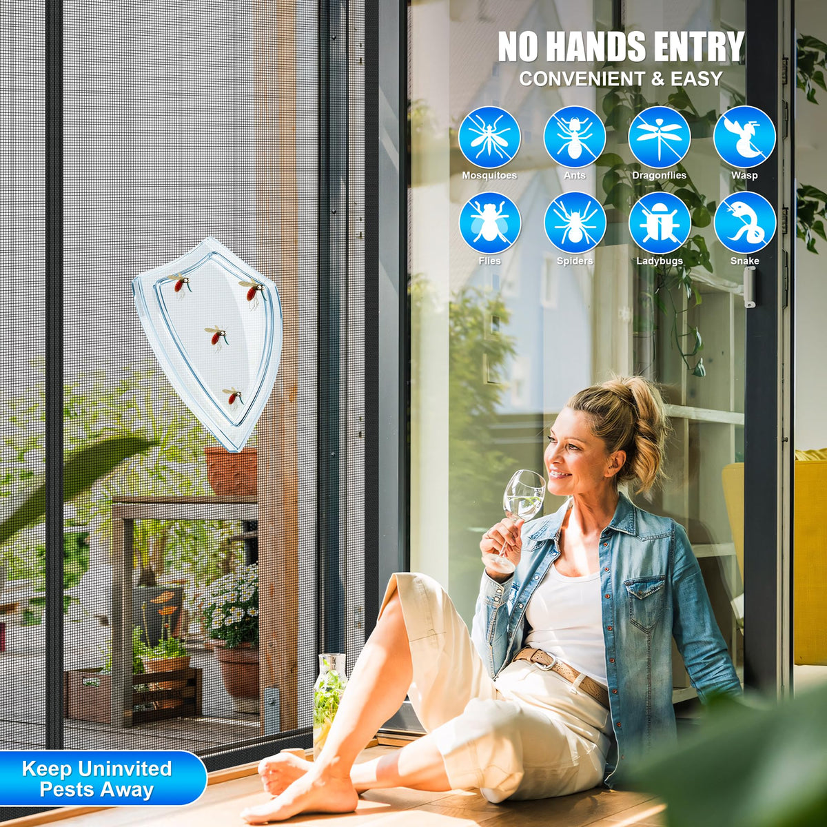 Easy, tool-free installation for fast setup on various doors.