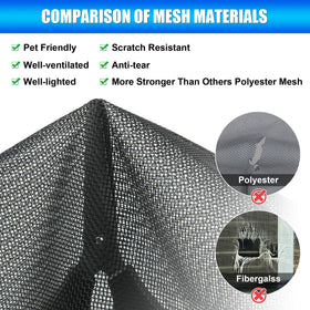 Full-strip magnets create a secure seal and quick closure for LIAMST screen door.
