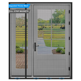 LIAMST magnetic screen door 72x80 inches blocks bugs while enabling airflow.