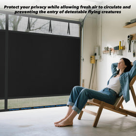 LIAMST Privacy Garage Screen 265g-mesh durability for long-term garage use.
