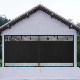 LIAMST Privacy Garage Screen front view with magnetic closure for hands-free passage.