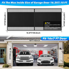 LIAMST Privacy Garage Screen magnetic-closure in action for seamless pass-through.