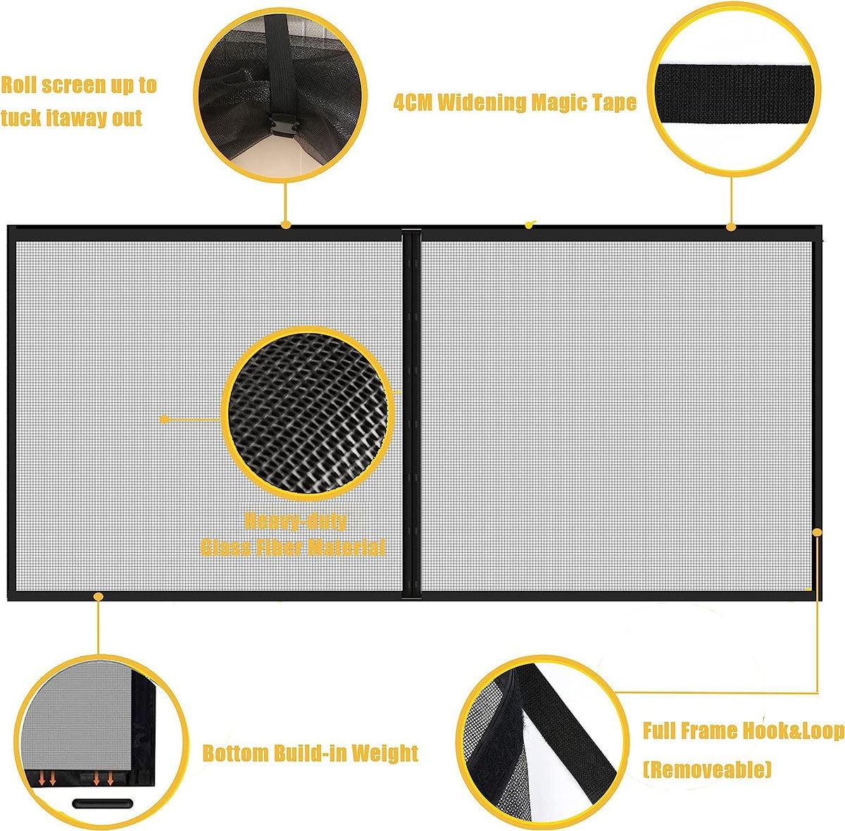 LIAMST reinforced fiberglass mesh resists tearing and preserves view.