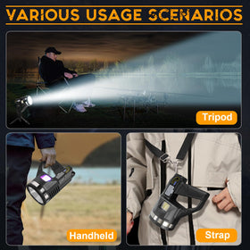 LiangJJ Spotlight 15,000mAh battery powers devices during camping trips.