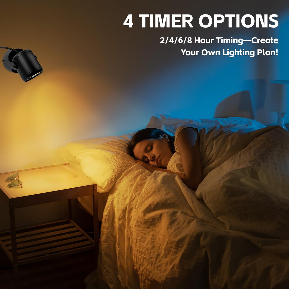 LiangJJ uplights timer options automate lighting across hours