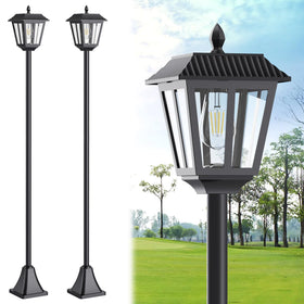 LIANGLOME 68 inch post base ensures secure outdoor mounting with a sleek look.