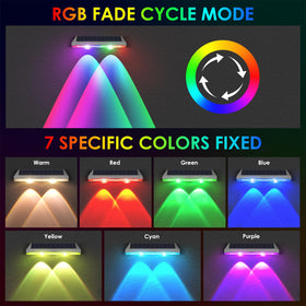 LIANGLOME fence lights in RGB mode for festive outdoor decorating