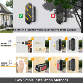LIANGLOME solar fence lights illuminating a pathway and steps for safe navigation.