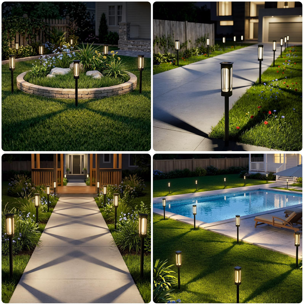 LIANGLOME driveway and yard light enhances curb appeal at night