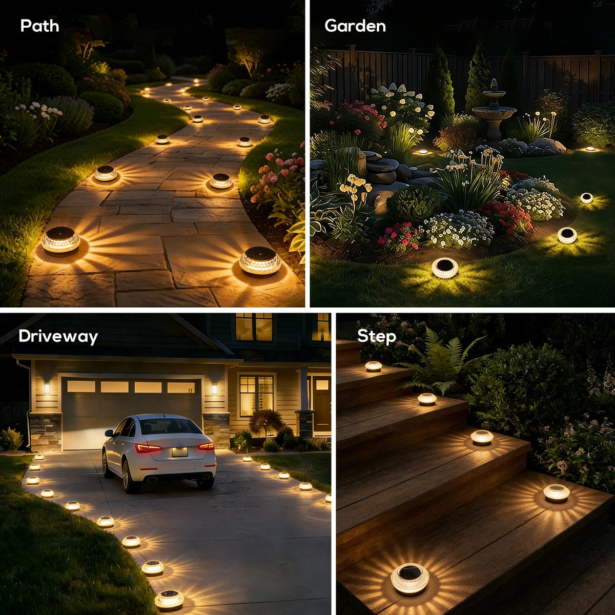 LIANGLOME lawn-edge light proving mower-safe driveways