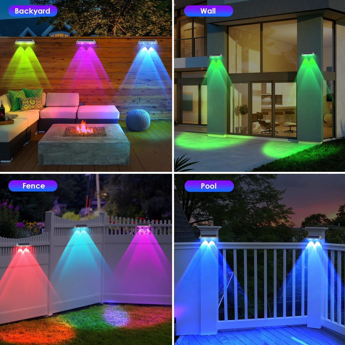 LIANGLOME portable fence post light suitable for steps and borders