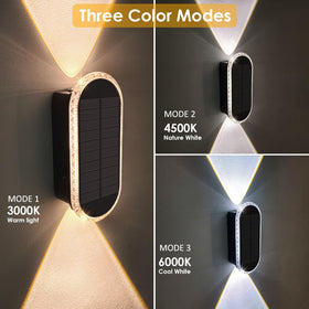 LIANGLOME solar fence light with 3 modes for ambiance
