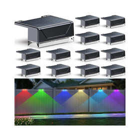 LIANGLOME solar fence light with eight modes for ambient outdoor lighting