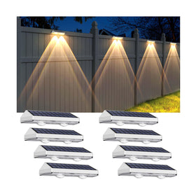 LIANGLOME solar fence light beam illuminates pathways at night.