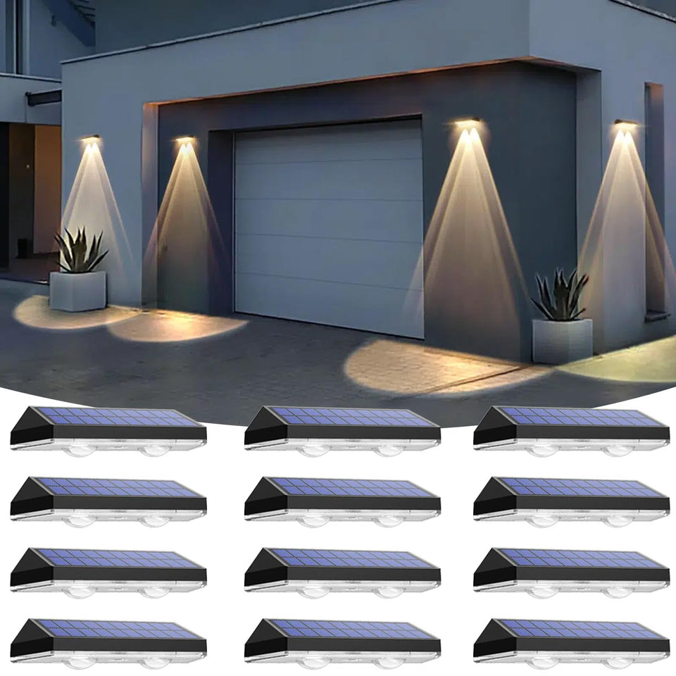 LIANGLOME Solar Fence Light front view with bright perimeter illumination