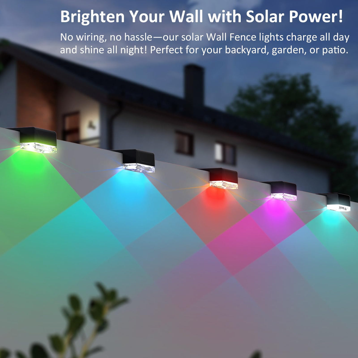 LIANGLOME solar fence light runs for at least 10 hours on full charge