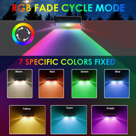 LIANGLOME solar fence light RGB color option for festive outdoor decor
