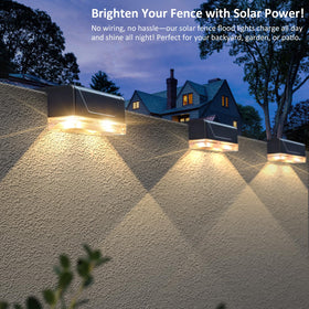 LIANGLOME weather resistant ABS fence light with adhesive option for quick setup