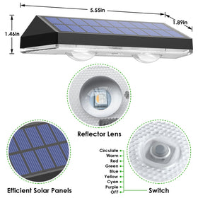 LIANGLOME solar fence lights illuminating a garden path at night for safety
