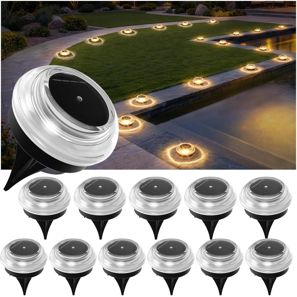 LIANGLOME solar ground light with diffused glow for safe pathways.
