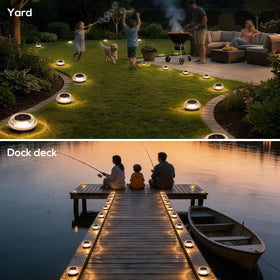 LIANGLOME wireless-installation solar ground light for quick yard setup.