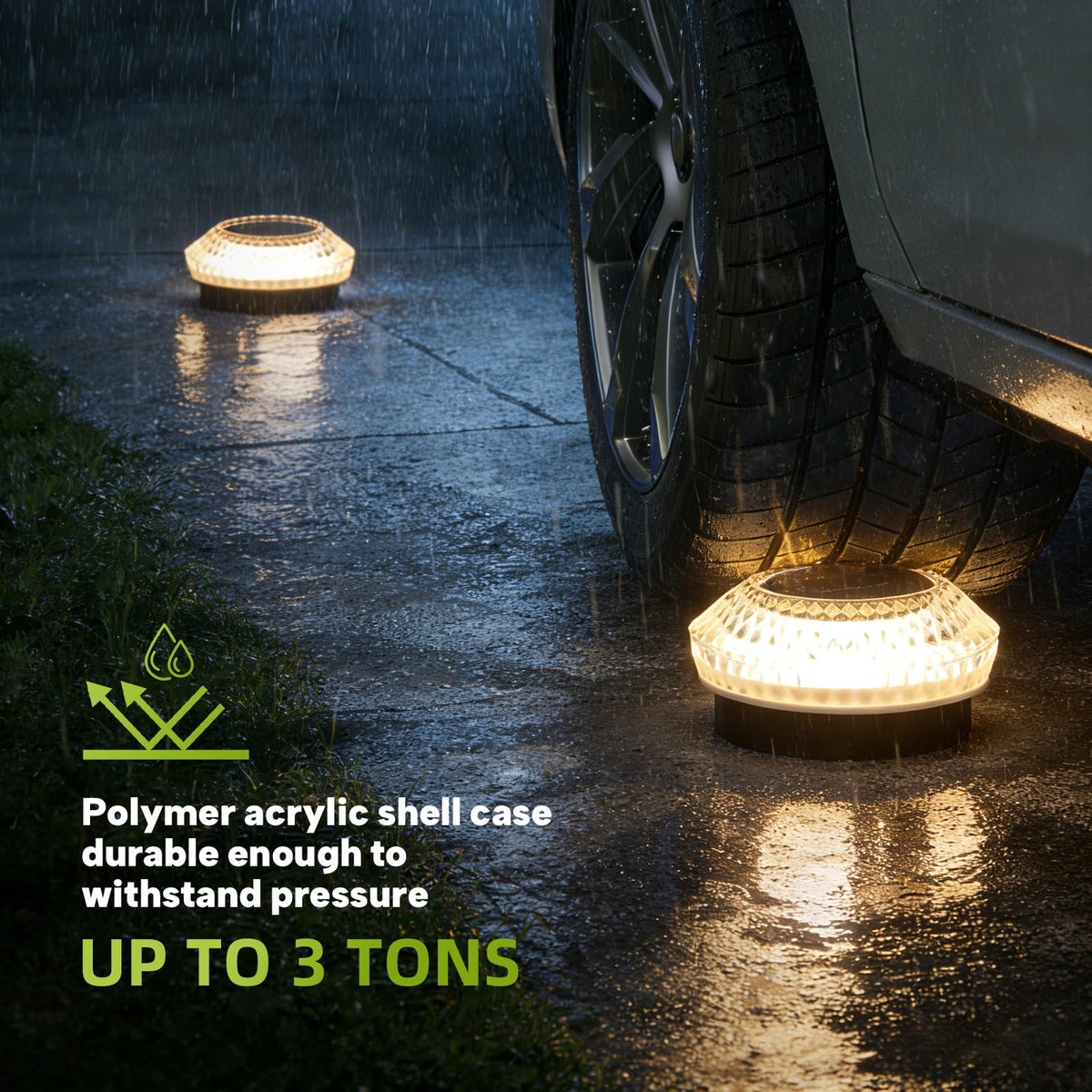 LIANGLOME solar path light side glow guiding a garden path