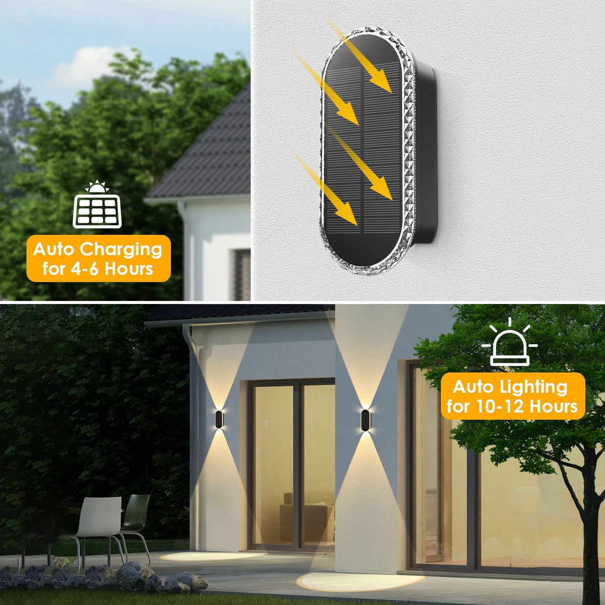 LIANGLOME solar wall light easy installation without wiring