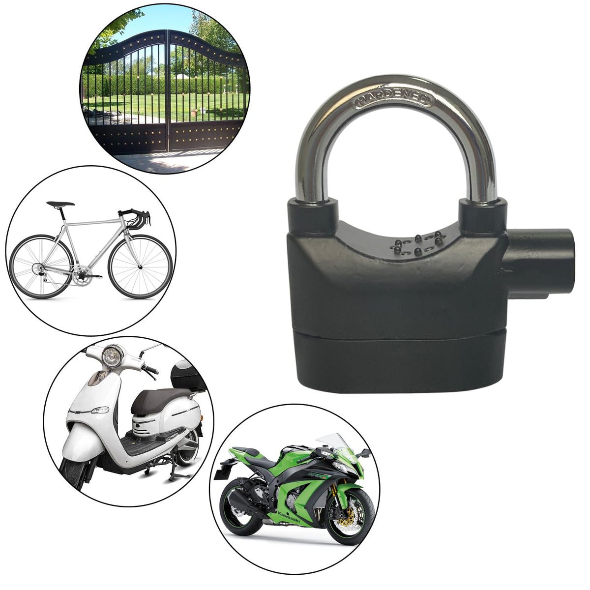 Lianshi alarm lock keys pack displaying three keys per lock for access.
