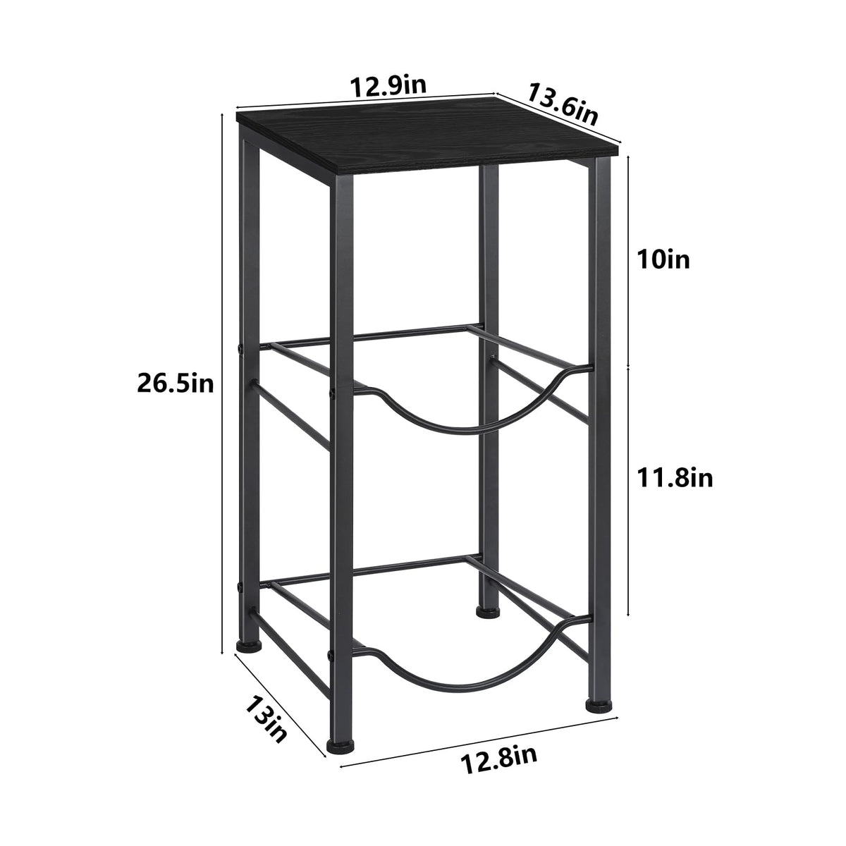 LIANTRAL water bottle holder front profile shows sturdy steel frame for garage or office use.