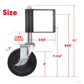 LIBEROLL 4-inch rubber wheel provides quiet rolling on uneven surfaces.