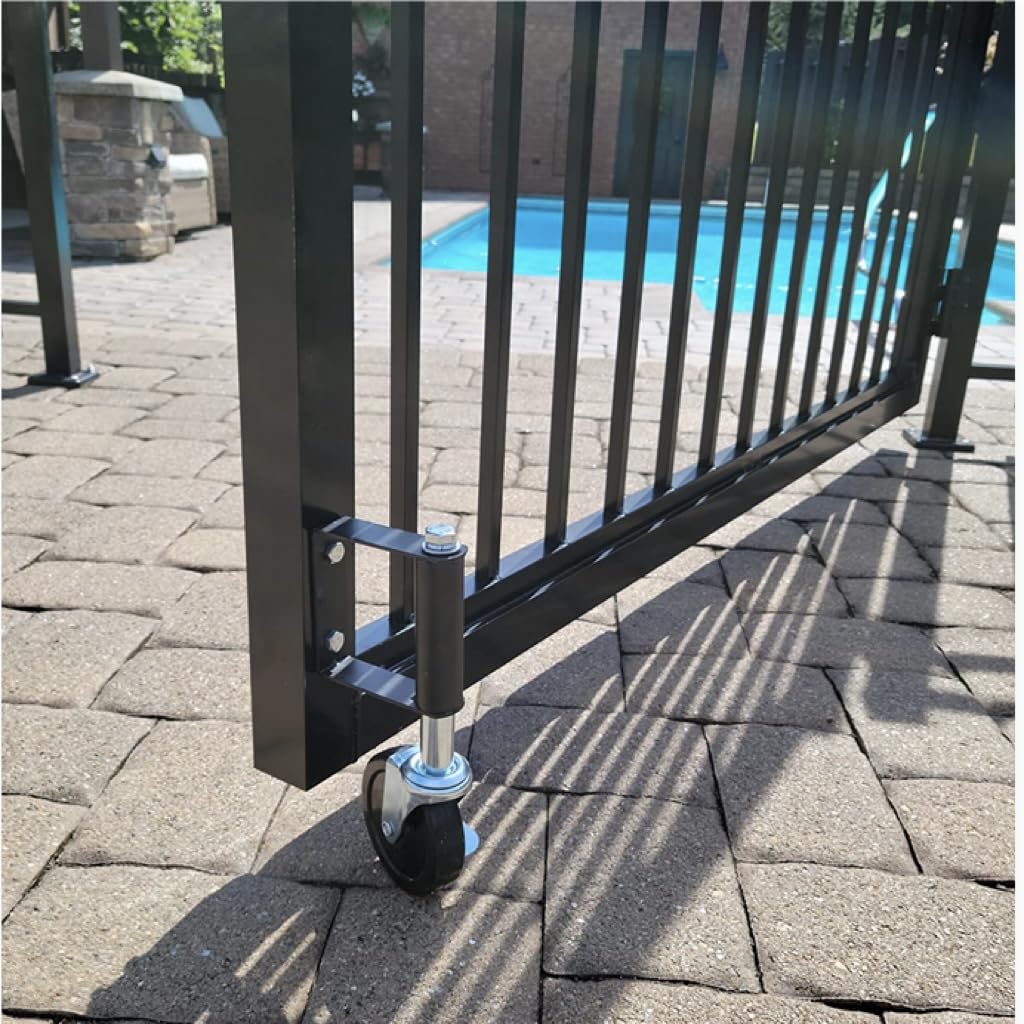 LIBEROLL gate caster on uneven ground stays stable and easy to maneuver.