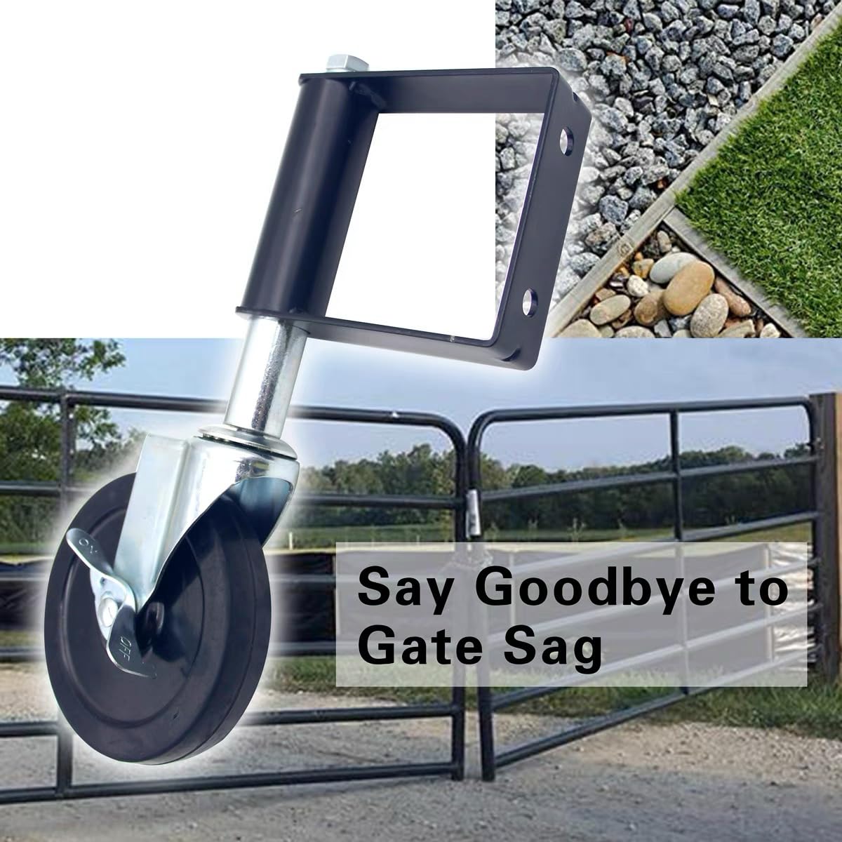 LIBEROLL spring extension absorbs impact and protects the gate during operation.