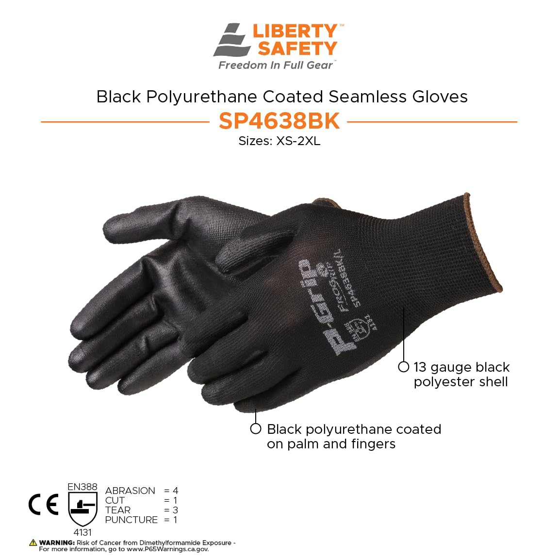 Liberty P-Grip glove pack of 12 for reliable hand protection in construction.