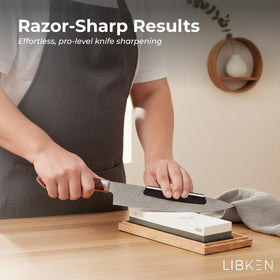 LIBKEN angle guide helps maintain proper sharpening angle