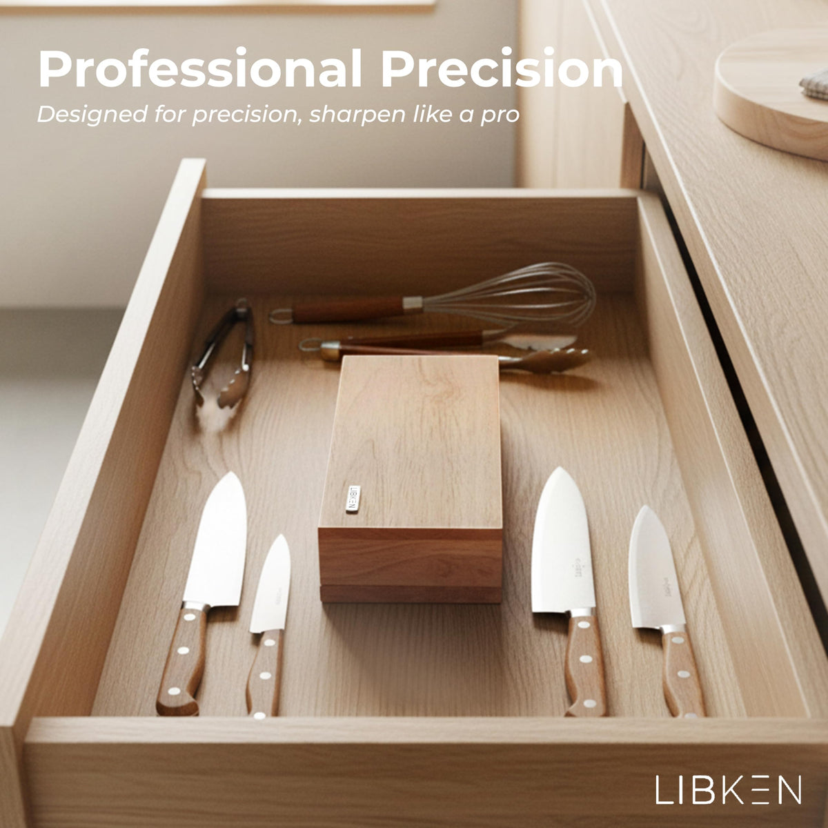 LIBKEN wooden box stores the kit securely