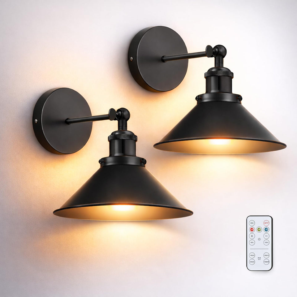 Libonfu battery-operated wall sconce set 2 for effortless wireless ambient lighting.