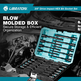 LIBRATON blow-molded storage box keeps sockets organized.
