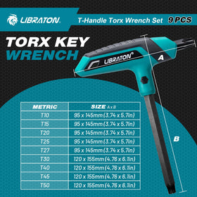 LIBRATON CR-V steel Torx wrenches close-up showing robust construction.